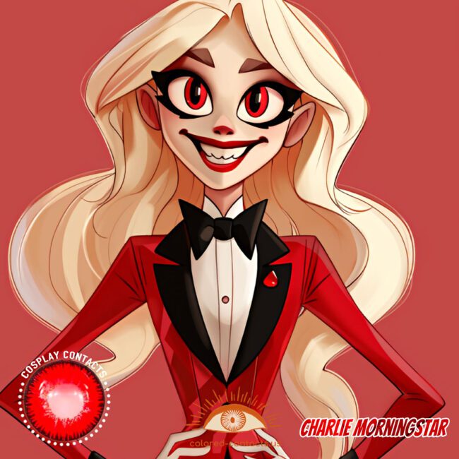 Charlie Morningstar Cosplay Red Contact Lenses