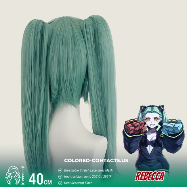 Cyberpunk Edgerunners Rebecca Cosplay Wig - Colored Contacts Cyberpunk Edgerunners Rebecca Cosplay Wig Premium Colored Contact Lenses