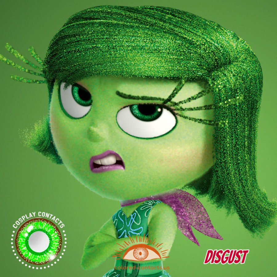 Disgust Cosplay Green Contact Lenses