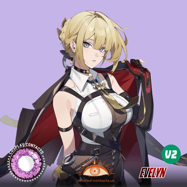 Zzz: Evelyn Cosplay Violet Contact Lenses - Colored Contacts Evelyn Cosplay Violet Contact Lenses