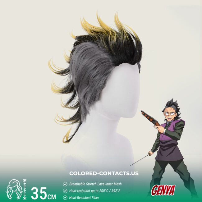 Genya Cosplay Wig - Colored Contacts Genya Cosplay Wig
