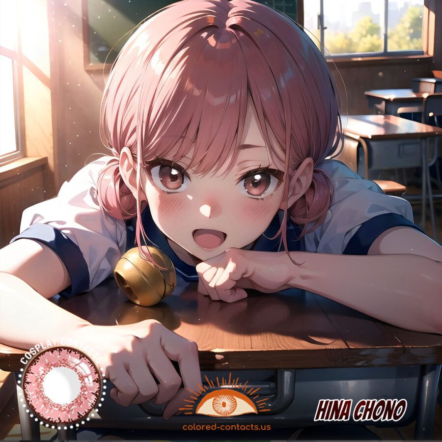 Hina Chono Cosplay Pink Contact Lenses