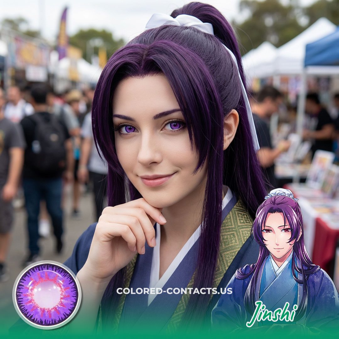 Jinshi Cosplay Purple Contact Lenses - Ccus | Premium Colored Contacts Jinshi Cosplay Purple Contact Lenses
