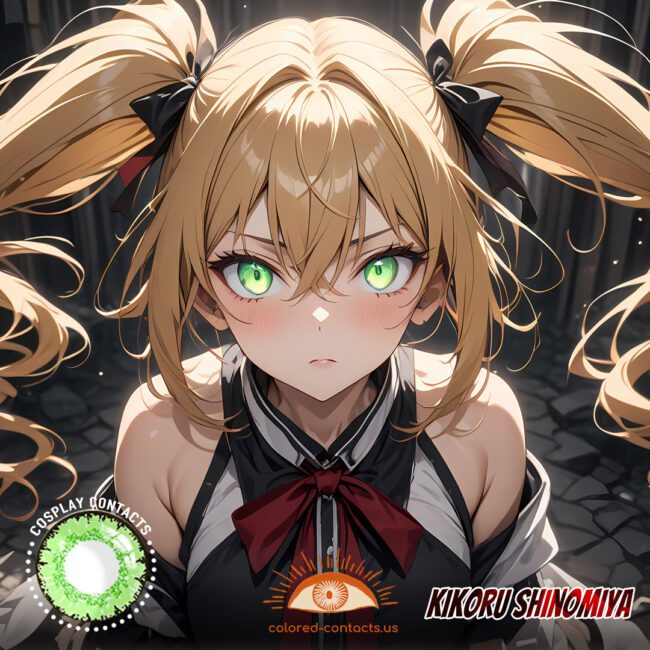 Kikoru Shinomiya Cosplay Green Contact Lenses