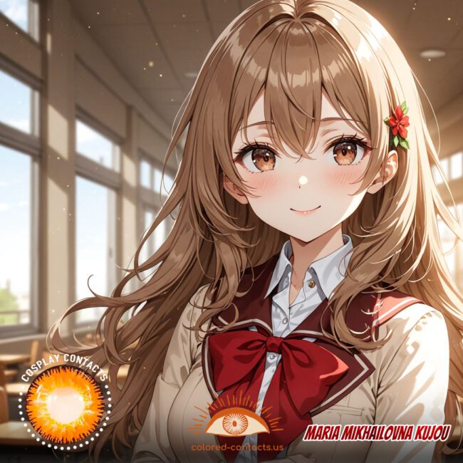 Maria Mikhailovna Kujou Cosplay Brown Contact Lenses