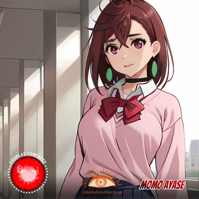 Momo Ayase Cosplay Red Contact Lenses