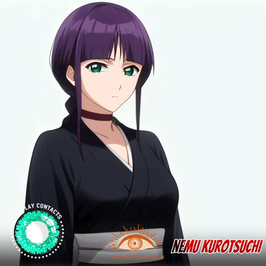 Nemu Kurotsuchi Cosplay Opal Green Contact Lenses