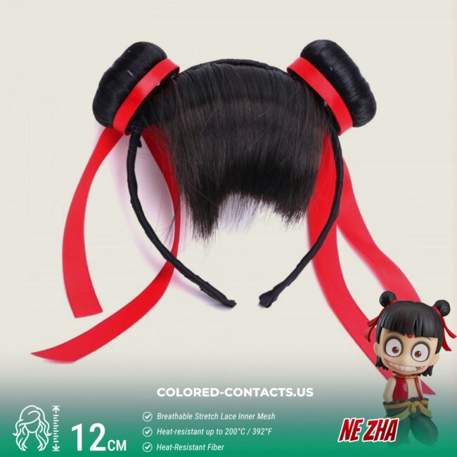 Ne Zha Cosplay Wig For Kids