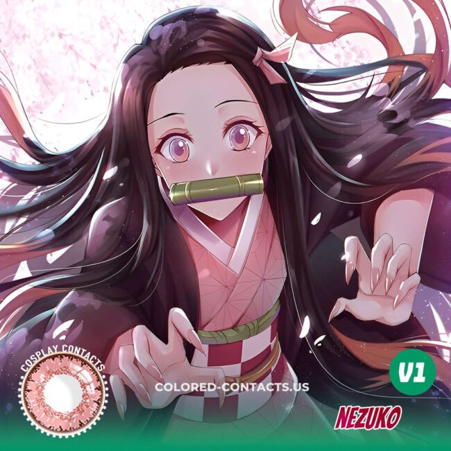 Nezuko Cosplay Contact Lenses - 2025 - Colored Contacts Nezuko Cosplay Contact Lenses