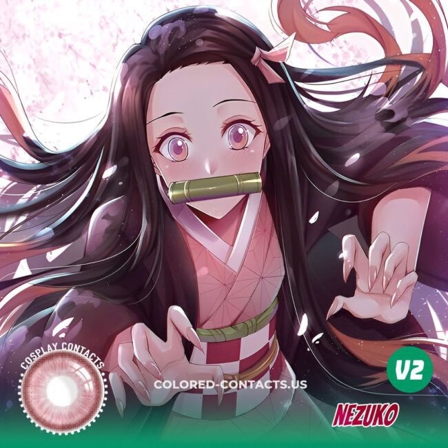 Products - Colored Contacts Nezuko Cosplay Contact Lenses