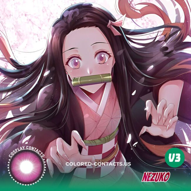 Nezuko Cosplay Contact Lenses - 2025 - Colored Contacts Nezuko Cosplay Contact Lenses