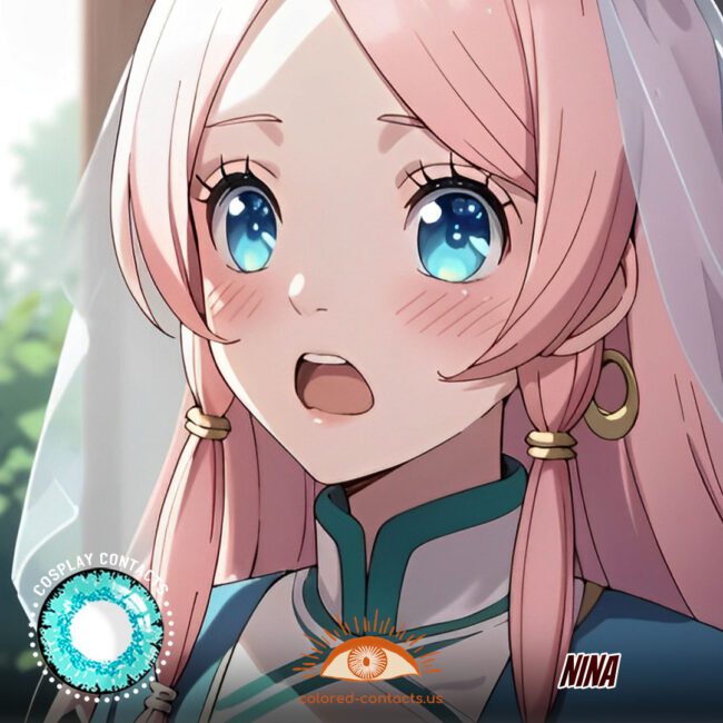 Nina Cosplay Light Blue Contact Lenses