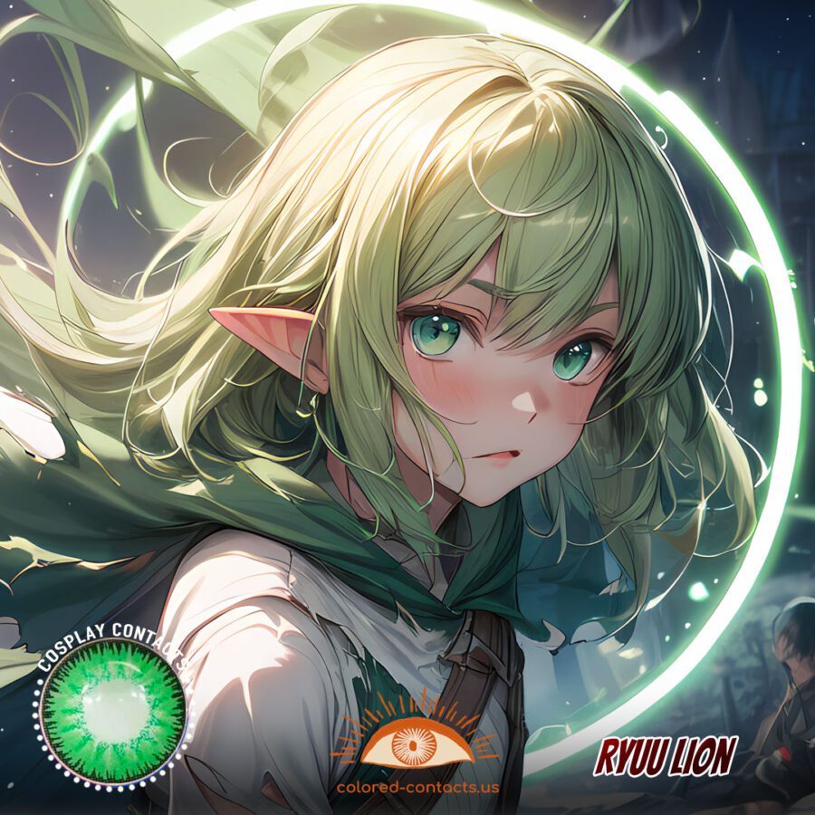 Ryuu Lion Cosplay Green Contact Lenses