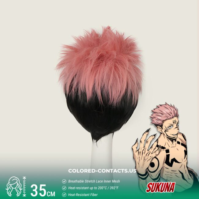 Sukuna Cosplay Wig - Colored Contacts Sukuna Cosplay Wig Premium Colored Contact Lenses