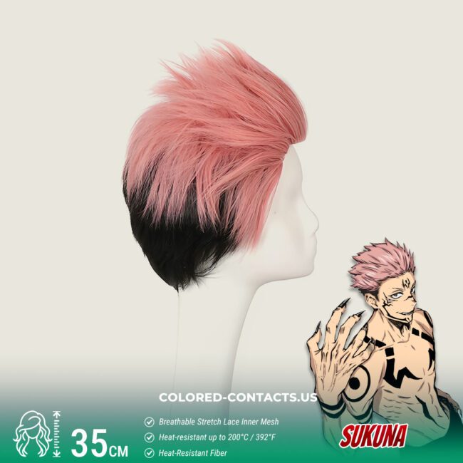 Sukuna Cosplay Wig - Colored Contacts Sukuna Cosplay Wig Premium Colored Contact Lenses