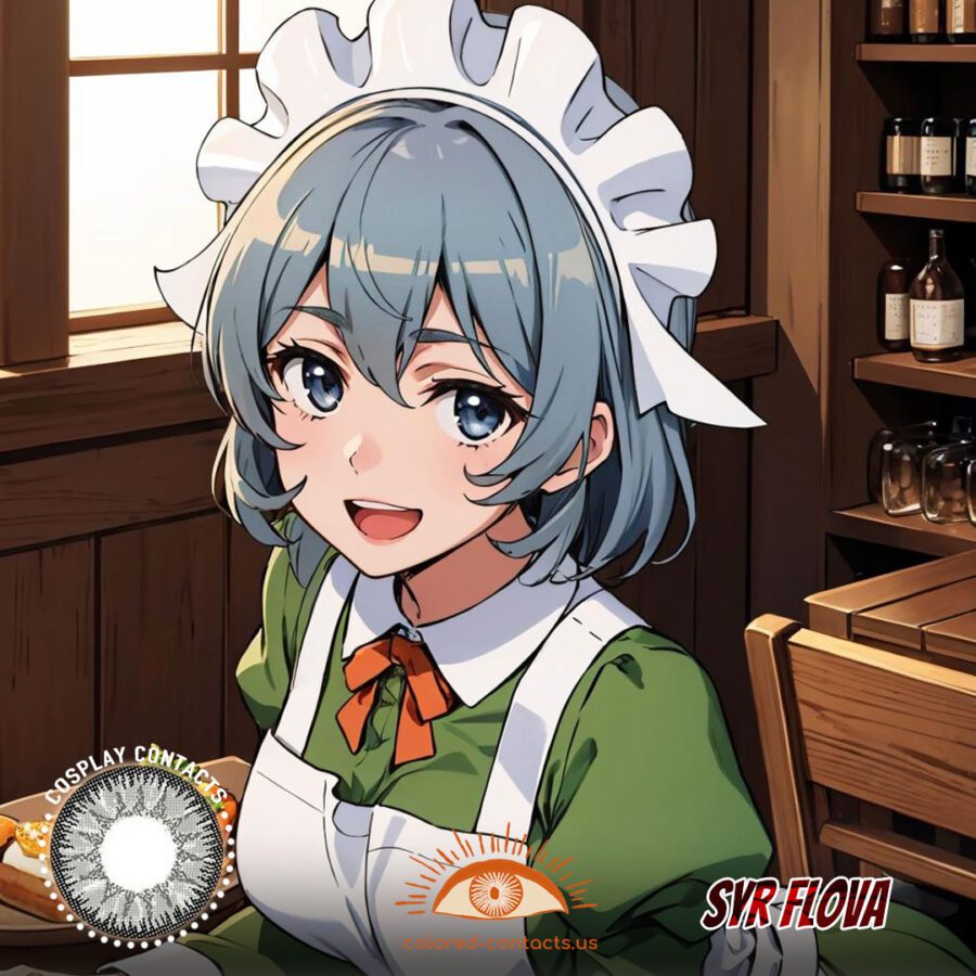 Danmachi: Syr Flova Cosplay Grey Contact Lenses