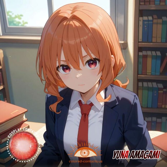 Yuna Amagami Cosplay Red Contact Lenses