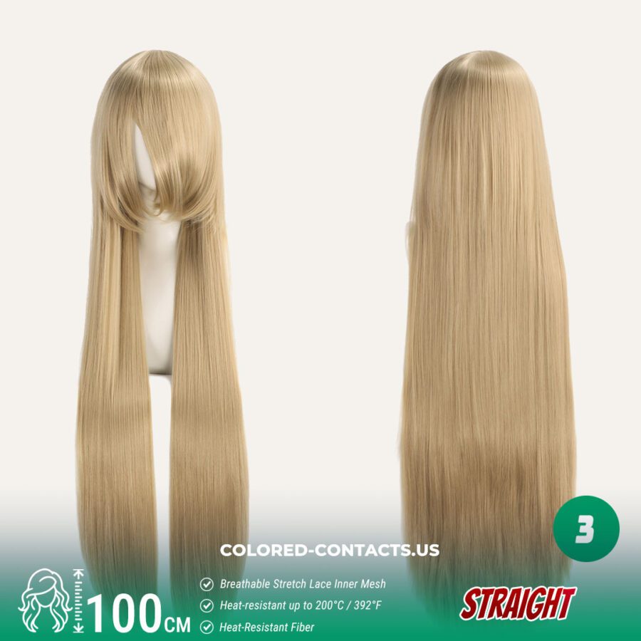 100Cm Universal Straight Cosplay Wig - 18 Colors - Image 3