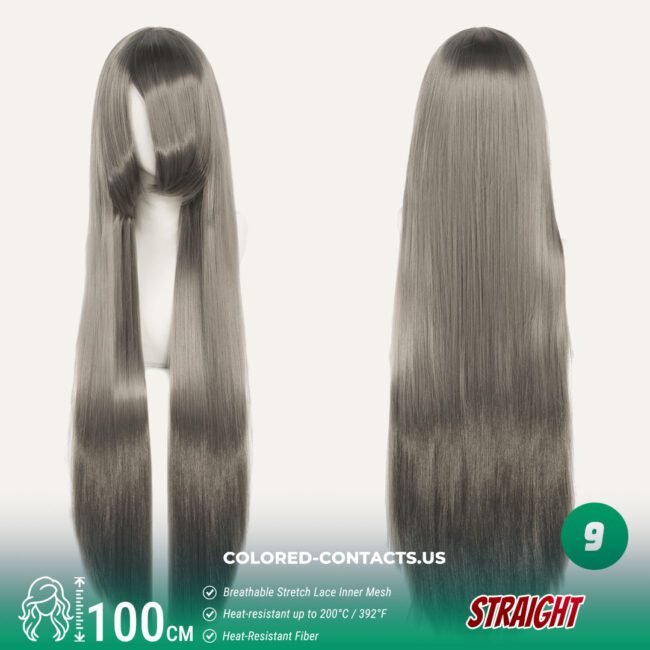 100Cm Universal Straight Cosplay Wig - 18 Colors - Colored Contacts 100Cm Universal Straight Cosplay Wig - 18 Colors Premium Colored Contact Lenses