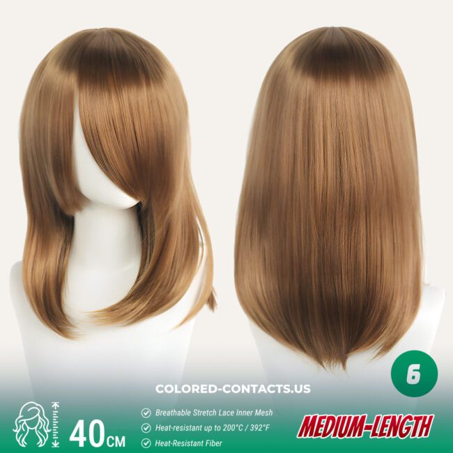 40Cm Medium-Length Inward Curl Cosplay Wig Collection - 24 Colors - Colored Contacts 40Cm Medium-Length Inward Curl Cosplay Wig Collection - 24 Colors Premium Colored Contact Lenses