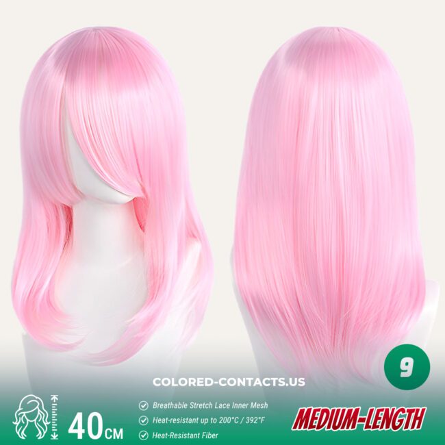 40Cm Medium-Length Inward Curl Cosplay Wig Collection - 24 Colors - Colored Contacts 40Cm Medium-Length Inward Curl Cosplay Wig Collection - 24 Colors Premium Colored Contact Lenses