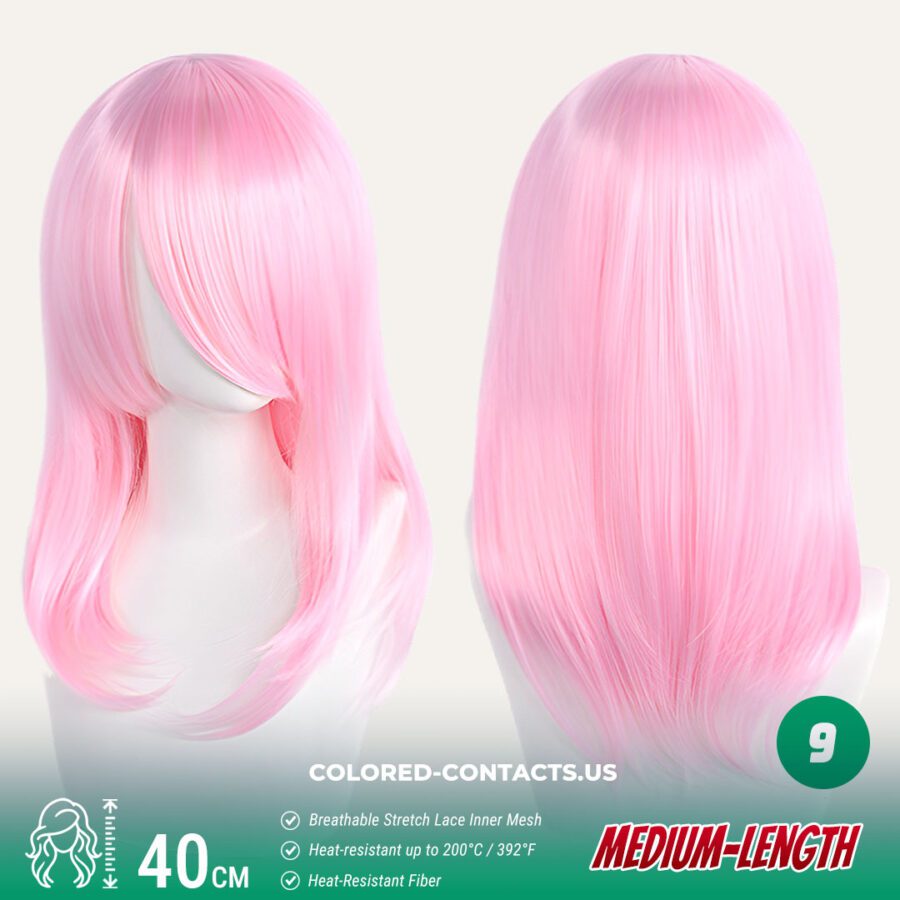 40Cm Medium-Length Inward Curl Cosplay Wig Collection - 24 Colors - Image 4