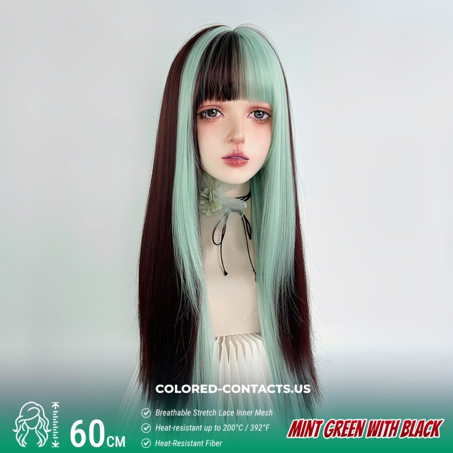 60Cm Mint Green With Black Highlights