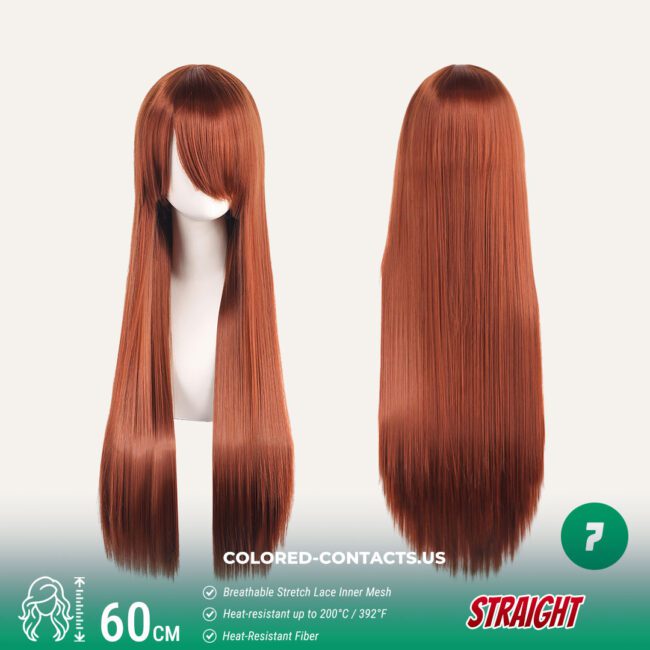 60Cm Universal Straight Cosplay Wig Collection - 24 Colors - Colored Contacts 60Cm Universal Straight Cosplay Wig Collection - 24 Colors Premium Colored Contact Lenses