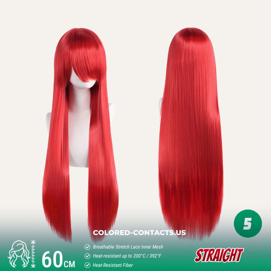 60Cm Universal Straight Cosplay Wig Collection - 24 Colors - Image 3