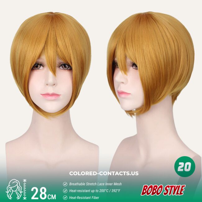Bobo Style Cosplay Wig Collection - 20 Vibrant Colors - Colored Contacts Bobo Style Cosplay Wig Collection - 20 Vibrant Colors Premium Colored Contact Lenses