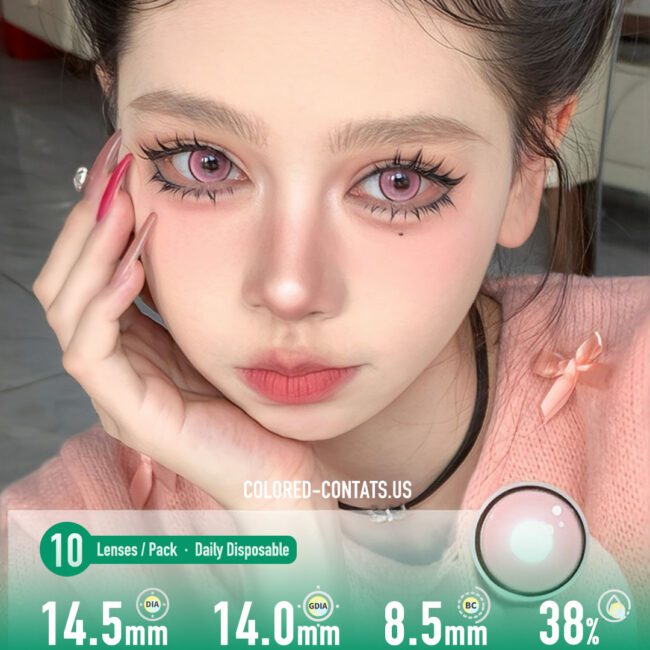 Mystic Iris Pink Contact Lenses