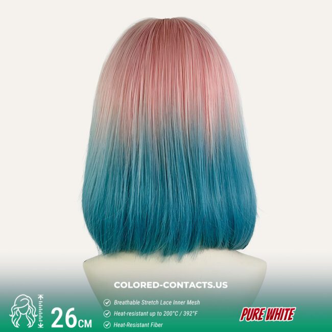 Cotton Candy Gradient Rainbow Wig - Colored Contacts Cotton Candy Gradient Rainbow Wig Premium Colored Contact Lenses