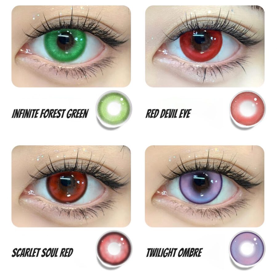 Red Devil Eye Contact Lenses - 10Pcs - Image 2