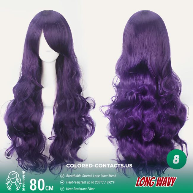 Long Wavy Cosplay Wig Collection - Luxury 80Cm Length - Colored Contacts Long Wavy Cosplay Wig Collection - Luxury 80Cm Length Premium Colored Contact Lenses