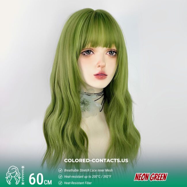 Neon Green Glamorous Wave Cosplay Wig