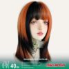 Split-Color Orange And Black Wig - Colored Contacts Split-Color Orange And Black Wig