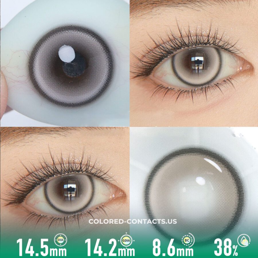Aurora Mirror Grey Colored Contacts