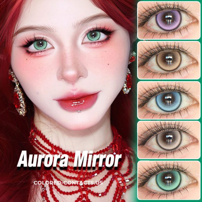 Aurora Mirror Brown Colored Contacts - Colored Contacts Aurora Mirror Brown Colored Contacts Premium Colored Contact Lenses