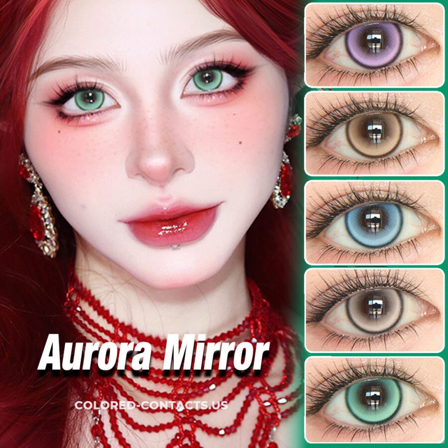 Aurora Mirror Grey Colored Contacts - Image 2