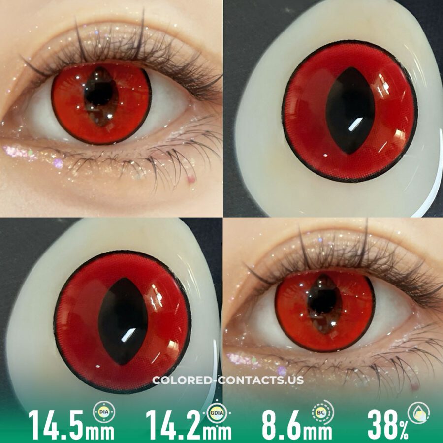 Dragon Pupil Red Colored Contacts