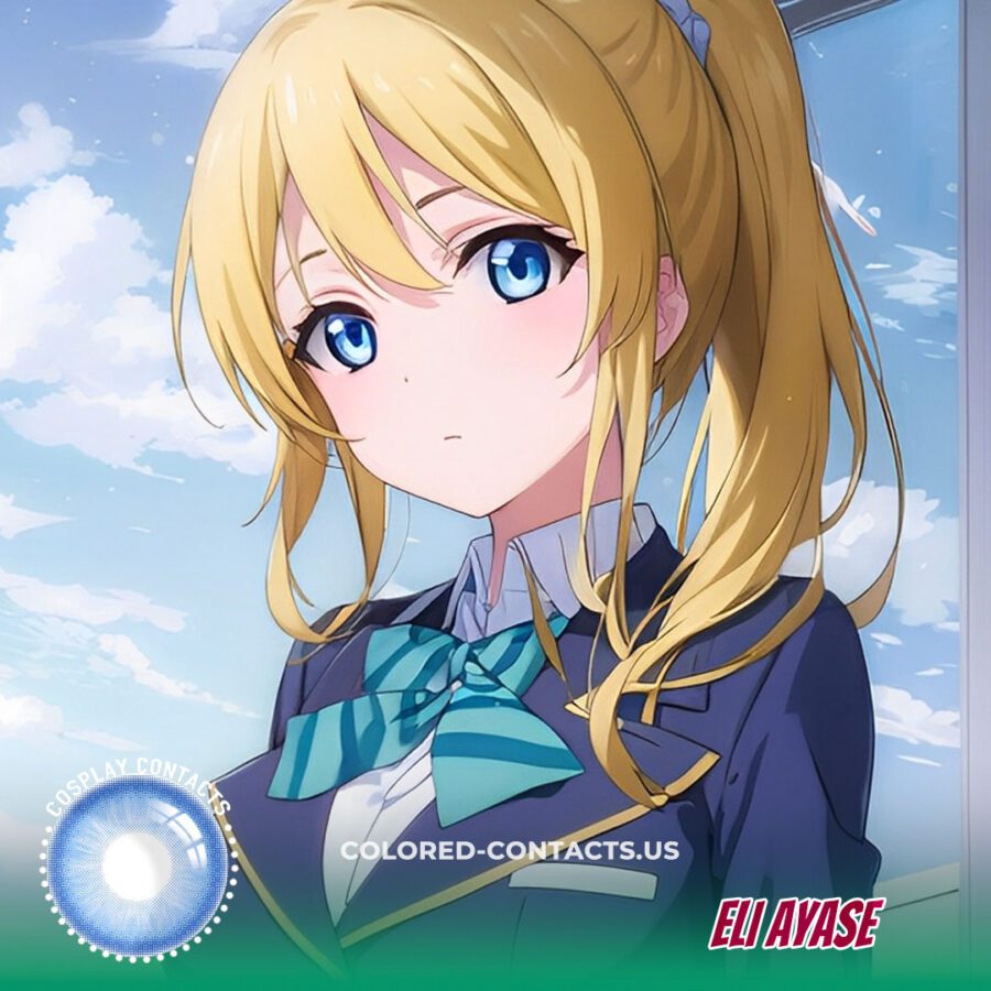 Eli Ayase Blue Cosplay Colored Contacts