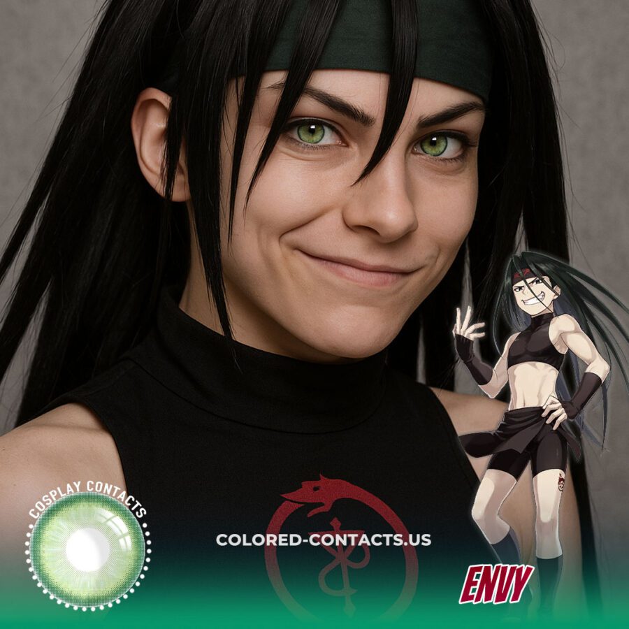 Fullmetal Alchemist: Envy Cosplay Contact Lenses , Green Contact Lenses