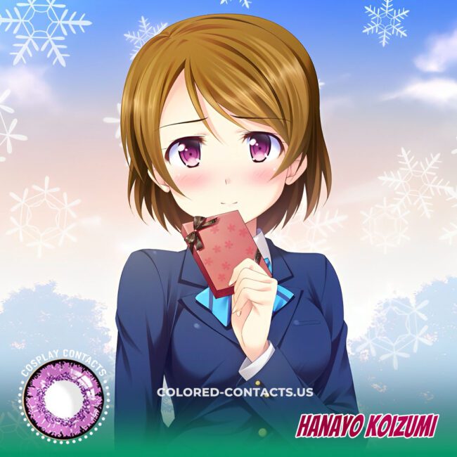 Hanayo Koizumi Cosplay Contact Lenses - Purple Contacts