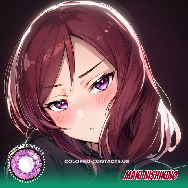 Maki Nishikino Cosplay Contact Lenses - Purple Contacts