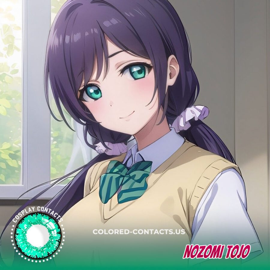 Nozomi Tojo Cosplay Contact Lenses - Green Contacts
