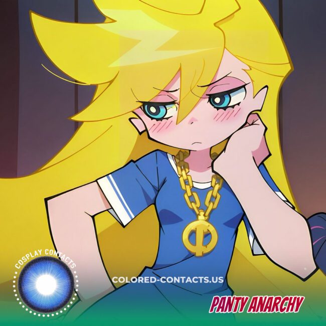 Panty Anarchy Cosplay Contact Lenses - Blue Contacts