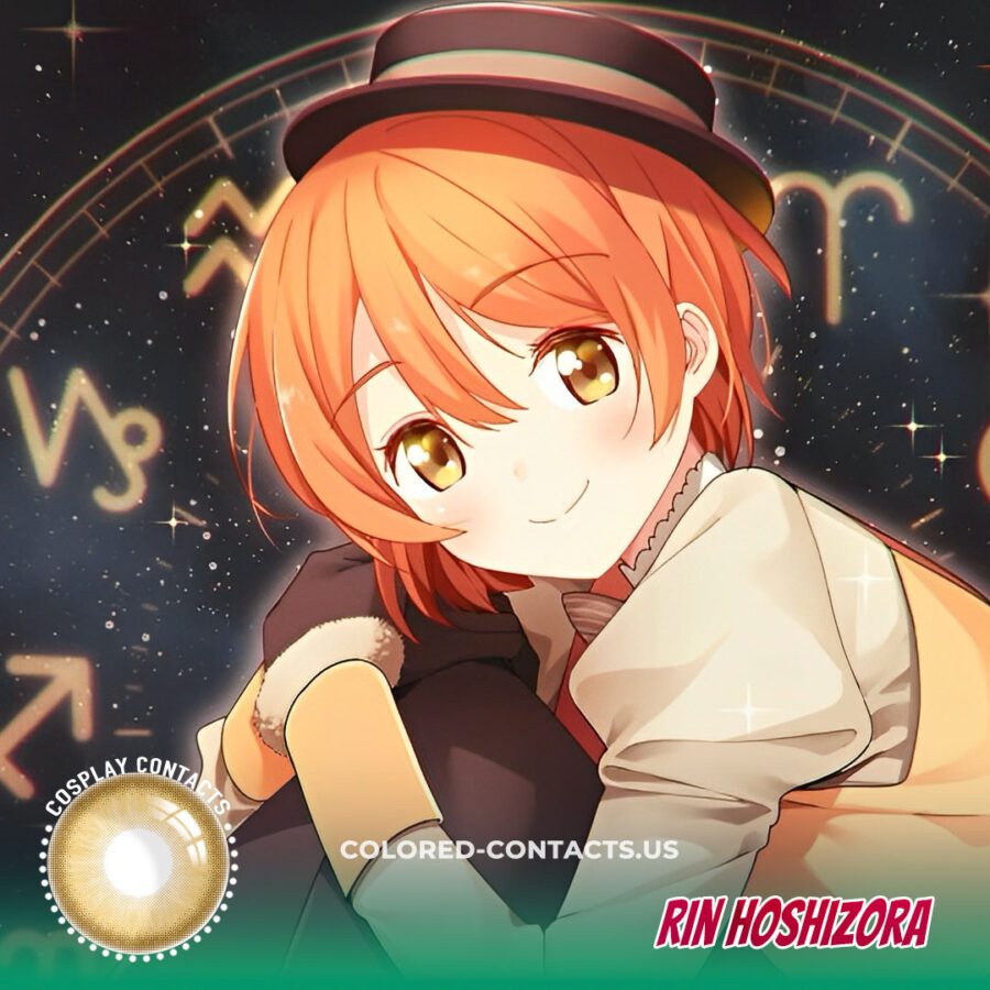 Rin Hoshizora Cosplay Contact Lenses - Brown Contacts