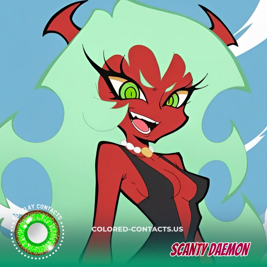 Scanty Daemon Cosplay Contact Lenses - Green Contacts