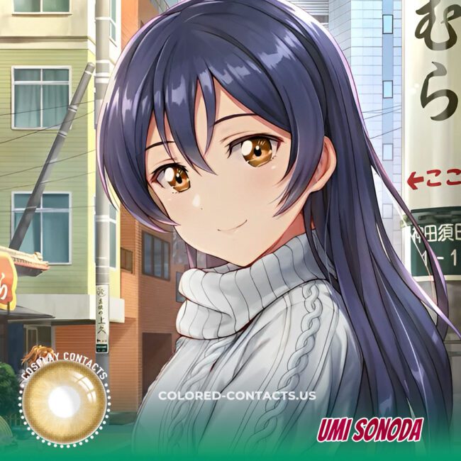 Umi Sonoda Cosplay Contact Lenses - Brown Contacts
