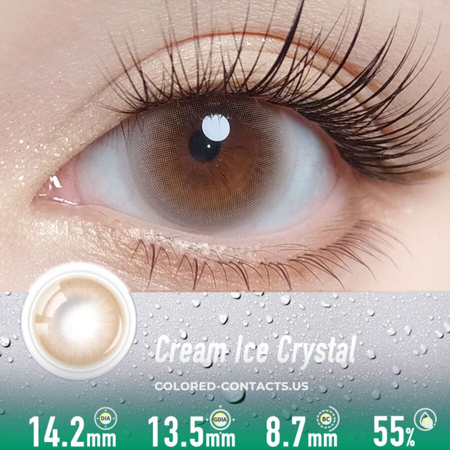 Cream Ice Crystal - Pastel Colored Contacts - 5 Pairs